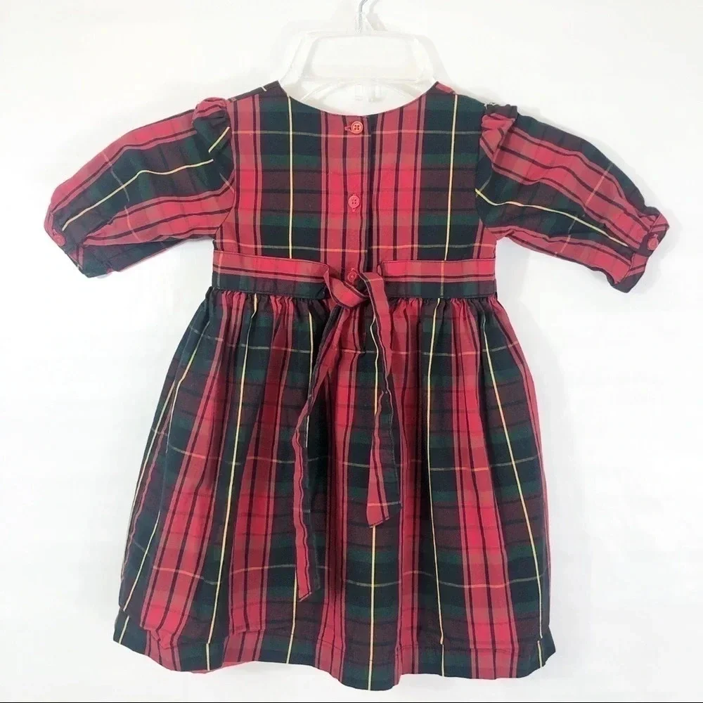 OshKosh B’gosh Plaid Holiday Christmas Dress Size 24 months